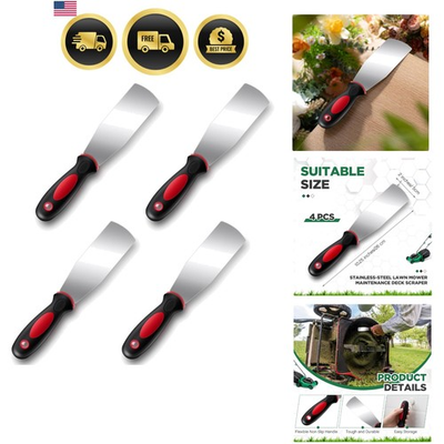 #ad #ad Lawn Mower Deck Scraper 4 Pack Stainless Steel Heavy Duty Scraper Tool $28.14