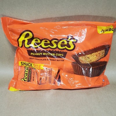 Reese's Peanut Butter Cups Milk Chocolate Snack Size 19.5 oz Bag Jumbo