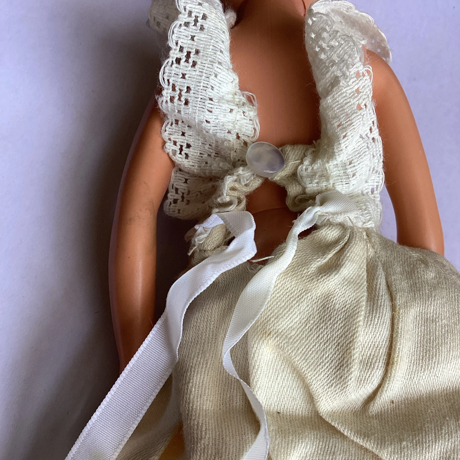 OFF WHITE Sindy Outfit abito lungo bianco sporco