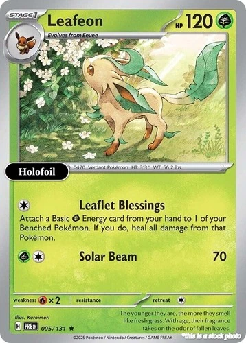 Leafeon PRE 005/131 Pokémon Rare Holofoil NM - product listing photo