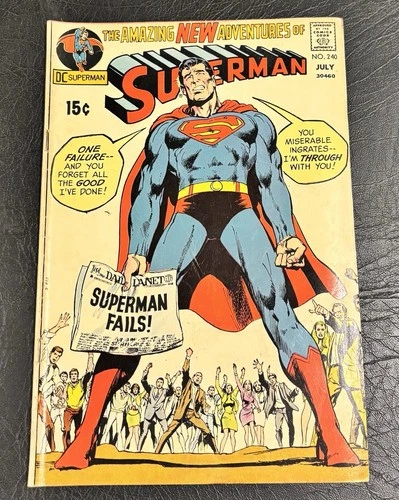Superman #240 DC Comics 1971 Vintage Bronze Age Classic Neal Adam's Cover