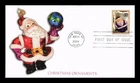 DR JIM STAMPS US COVER CHRISTMAS SANTA CLAUS ORNAMENTS FDC FLEETWOOD
