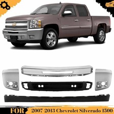 Front Bumper Chrome Valance Air Dam Kit For 2007-2013 Chevrolet Silverado 1500