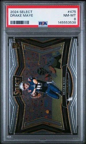2024 PANINI SELECT #475 DRAKE MAYE ROOKIE RC PSA 8