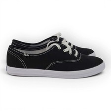 EUC Women's Keds Original Champion Canvas lace up Sneakers Black Size 9 WF34100M