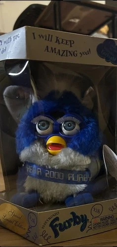 Y2K Millennium Blue & Gray Furby - Limited Special Edition. Nib. See Description