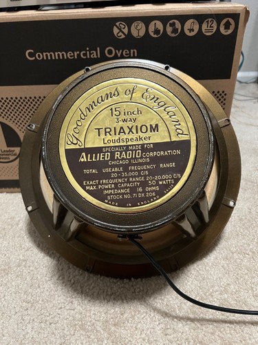 Goodmans 15"Triaxiom Made in England... ( 1 ) Single