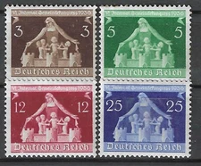 German 3rd Reich Mi# 617-620 MH 6th International Local Goverrment Congress * 