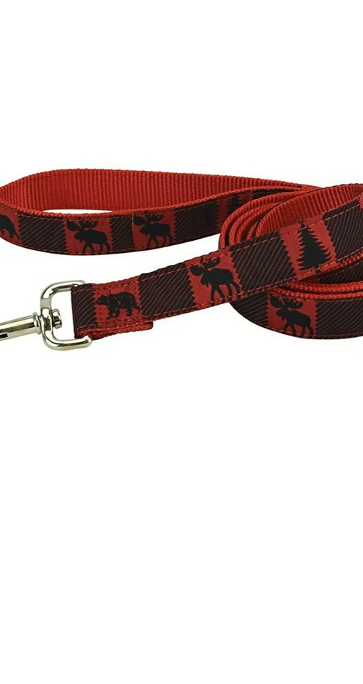 DOG LEASH  Hamilton SLF 6 RO P54 single thick dog leash with ribbon overlay  - Image 2 of 4