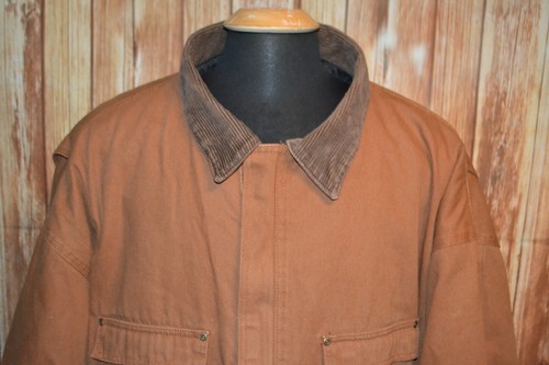 Berne Men's Heavy Weight Quilted Insulated Brown Full Zip 4 Pocket Jacket Sz 5XL - Picture 2 of 12