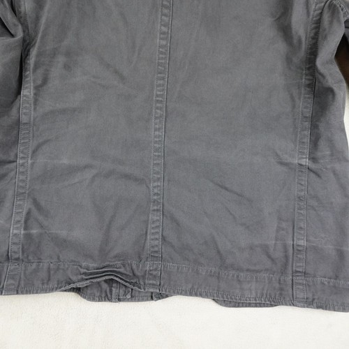 Giacca Paper Denim e Panno Uomo XL Grigio Zip Frontale Bottoni Tasche Manica Lunga - Foto 20 di 23