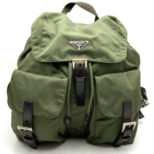 PRADA Backpack Nylon Khaki