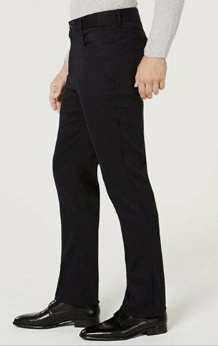 NWOT Ryan Seacrest Mens Black Cross Hatch Casual Chino Pants 33 X 32 - Picture 3 of 3