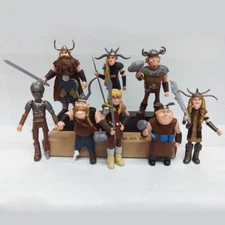 Set of 8 pcs How to Train Your Dragon: Hiccup Astrid Stoick Figures Figure Toys