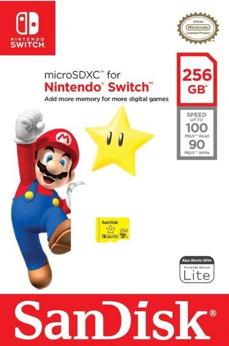 Karta pamięci Nintendo Switch firmy SanDisk 64GB 128GB 256GB 512GB Micro SD XC C10 UK - Zdjęcie 6 z 49