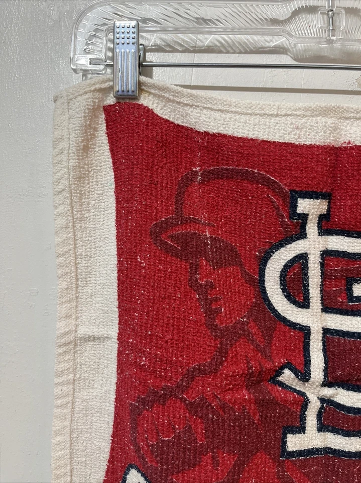 St Louis Cardinals Rally Towel Go Cardinals Red White Blue 16.5 x 15 Inches Used - Image 2 of 4