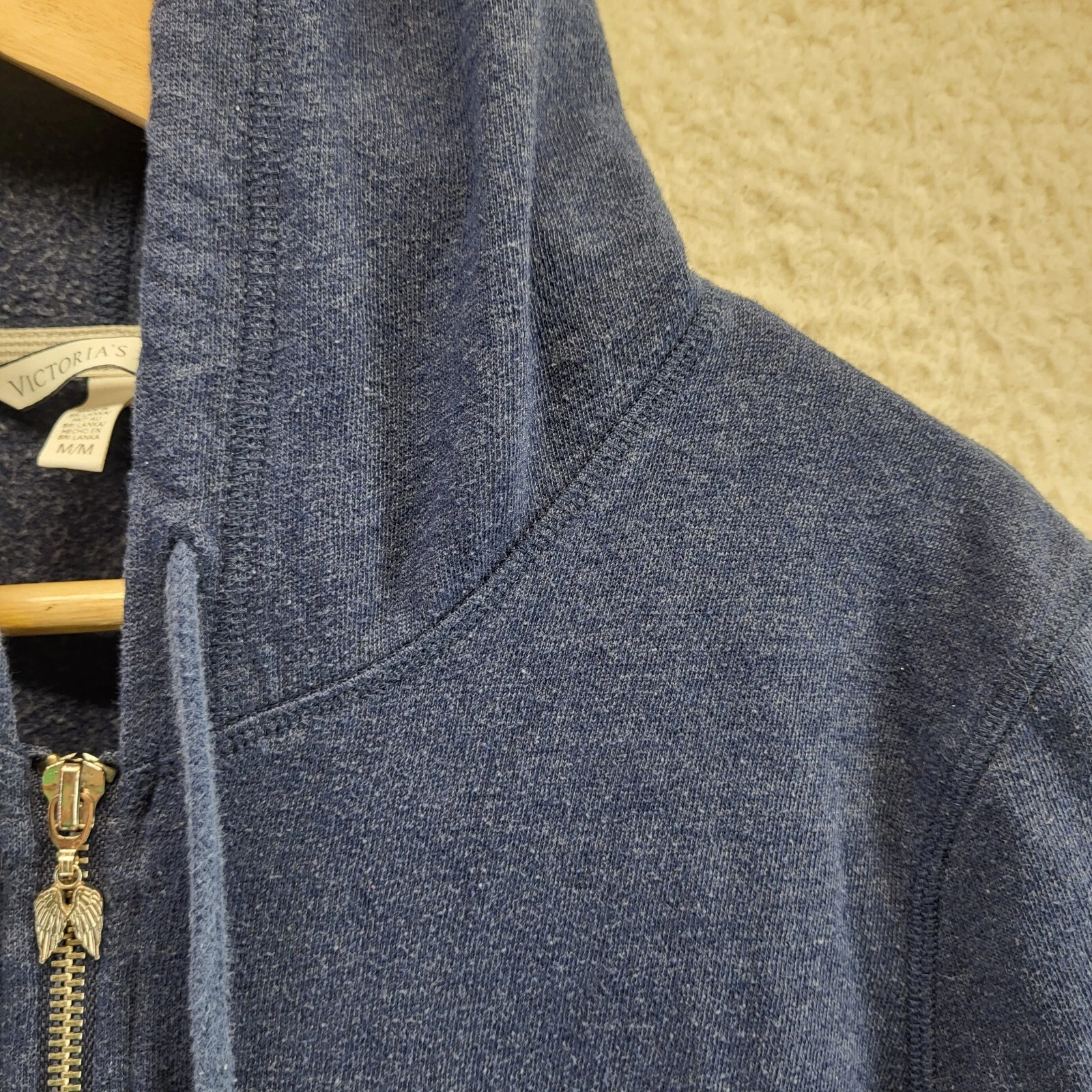 UNDERCOVER Felpa con cappuccio e zip Victoria's Secret Supermodel Essentials Angel Wings blu medio