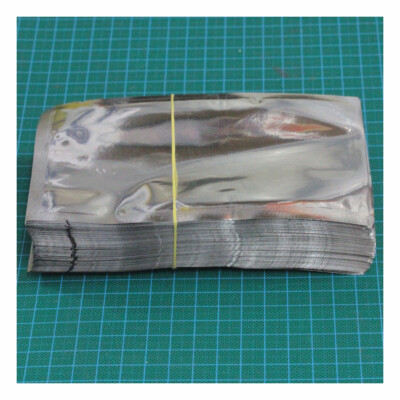 [14x20cm] 100 STCK. - Hitzeschichtung Mylar Folienbeutel Aufbewahrung Aluminium Lebensmittelqualität Silber