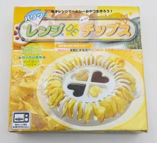 NEW Japanese Microwave Potato Chip Maker w/ Mandolin + Dip Cups US SELLER