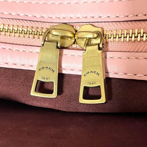 COACH Rogue 25 Glovetanned Leather Ol/Peony Satchel Shoulder Bag 54536 - Picture 16 of 19