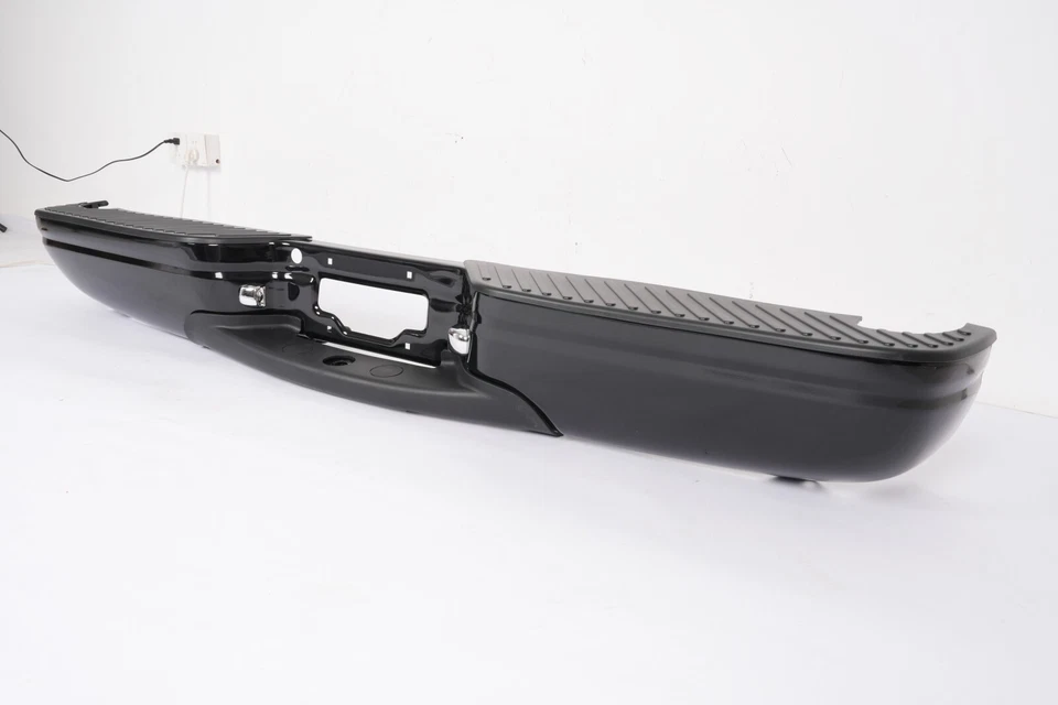 Black Complete Rear Step Bumper Assembly For 1997-2003 Ford F150 F250 Styleside - Image 3 of 4