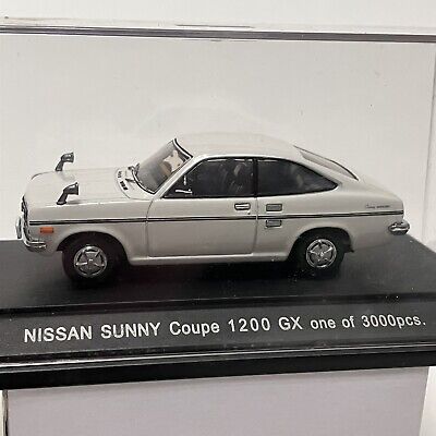 Rare EBBRO Oldies Nissan Sunny Coupe 1200 GX White 1:43 Rare EBBRO Oldies Nissan Sunny Coupe 1200 GX White 1:43