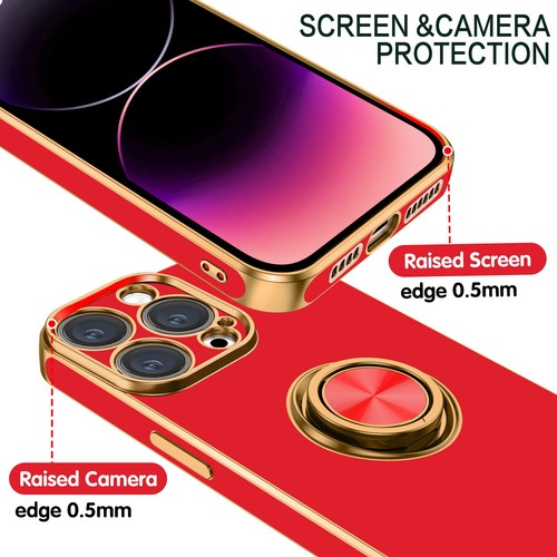 For iPhone 15 14 13 12 11 Pro Max Shockproof Kickstand Ring Rugged Case Cover - Picture 139 of 199
