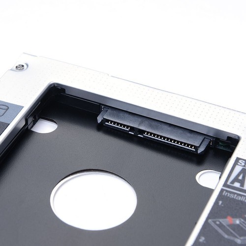 9.5mm 2nd SATA Hard Drive HDD SSD Enclosure Caddy For Laptop DVD ROM CD-ROM - Afbeelding 4 van 7