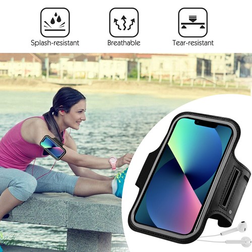 Premium Running Armband with Fingerprint ID Access for iPhone 15 Plus 13 Pro Max - Picture 7 of 8
