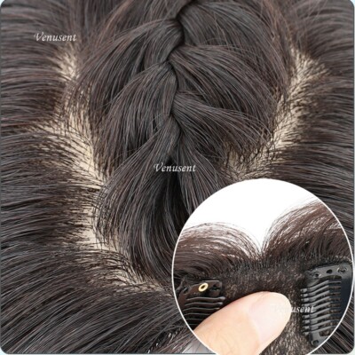 Large Silk Base Human Hair Topper 14x16cm 12 Inch No Bangs Amazon.com : Silk Base 14x16cm Long Curly/Wavy Human Hair  main image 3