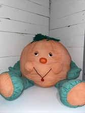 DanDee Imports VTG Big Pumpkin Stuffed Animal Halloween Yarn Hair Jackolantern