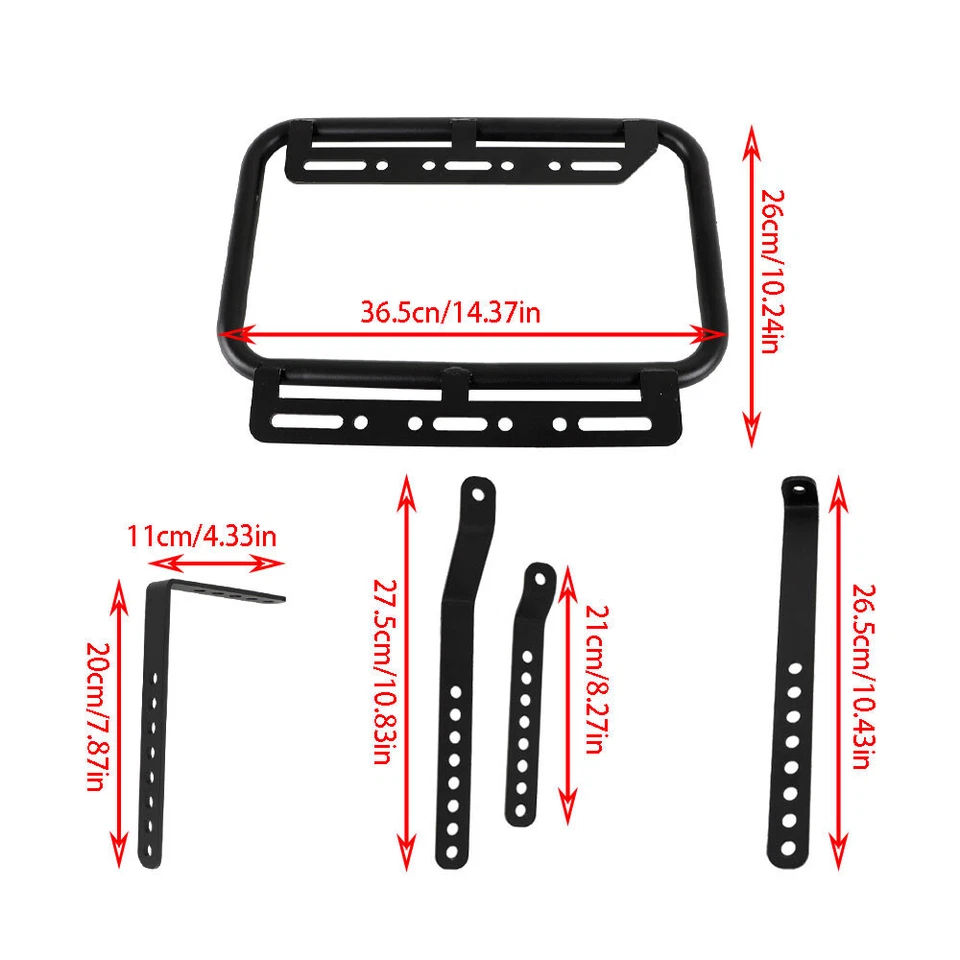 2×Silver 36L Hard Side Saddlebag Box Trunk Tour motorcycle panniers Side Case Foto 3 de 4