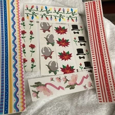 Silver Bells Christmas Stickers Vintage Mrs. Grossman's Foiled Lot Poinsettia