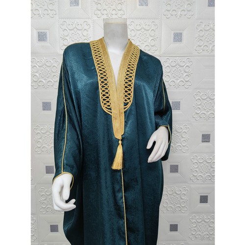 Maxi Vestido Dubai Musulmán Mujer Talla Grande Abaya Kaftan Bata Farasha Caftan Bata - Imagen 38 de 102
