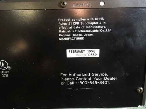 Panasonic SL-VM525 Video CD Changer Karaoke Works Japan Vintage - Picture 10 of 13