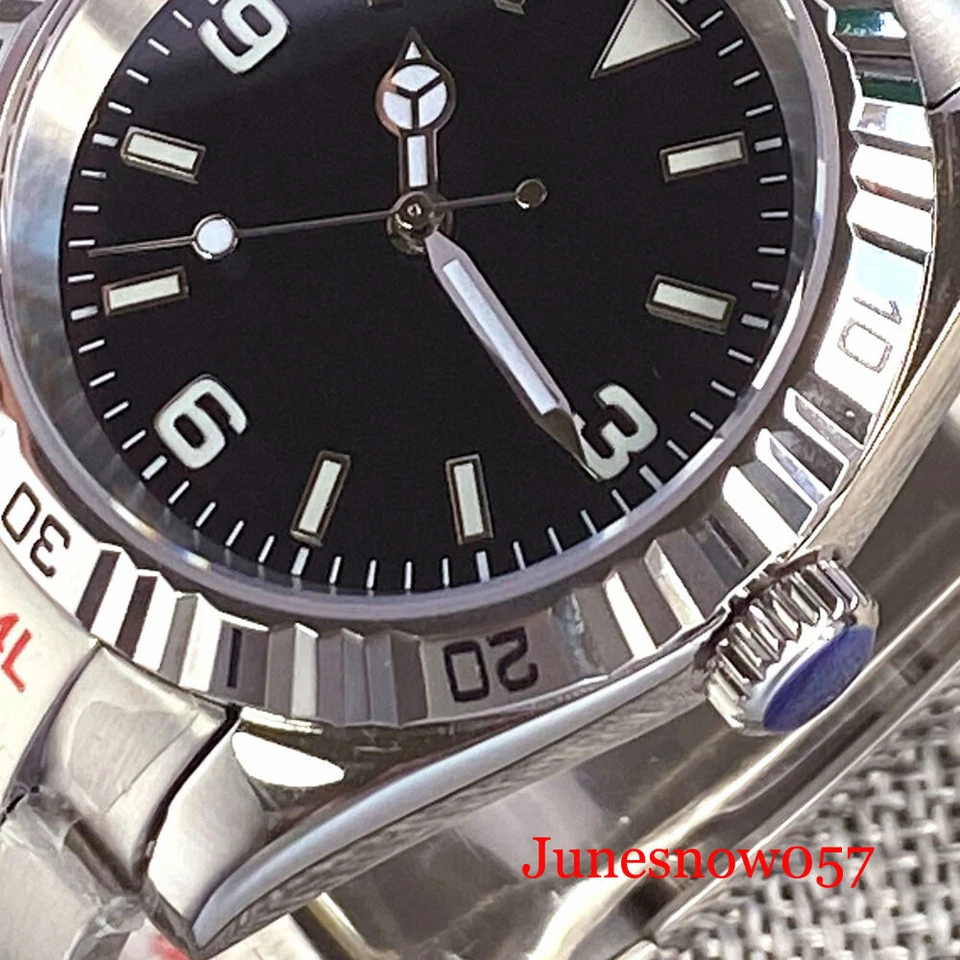 39MM New Fluted Bezel NH35 PT5000 Mechanical For Mens Wristwatch Oyster Bracelet - Bild 4 von 4