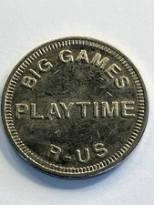 Rare Play Time Arcade Token Big Games R Us Defunct #sq1