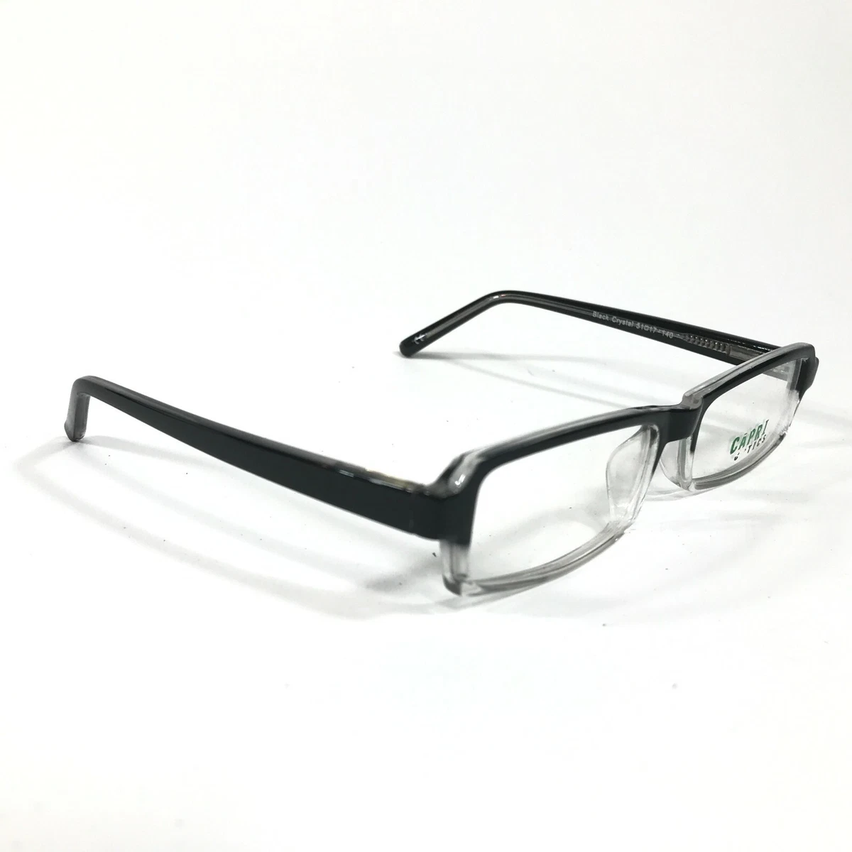 Capri ERIC Black Crystal Eyeglasses Sunglasses Frames Clear Rectangular Fade 145