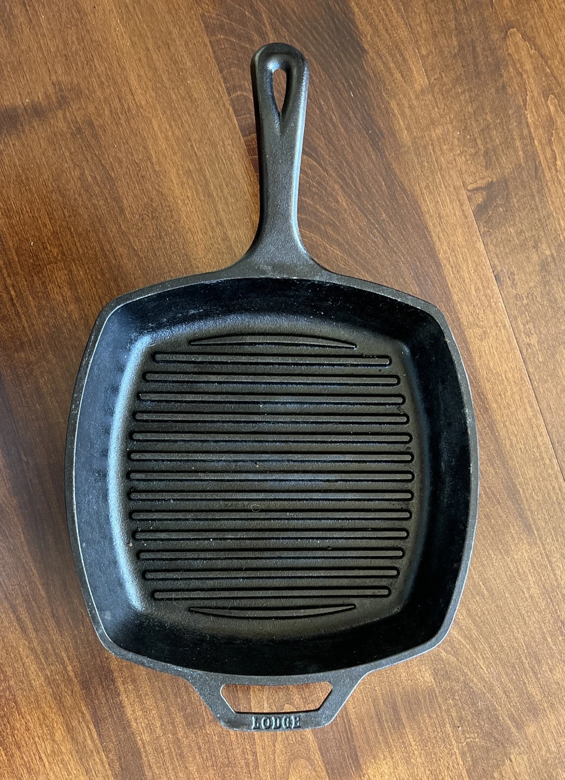 Lodge Vintage Cast Iron Square Griddle Pan Skillet Grill Ribs 8SGP 10.5" USA ✅
