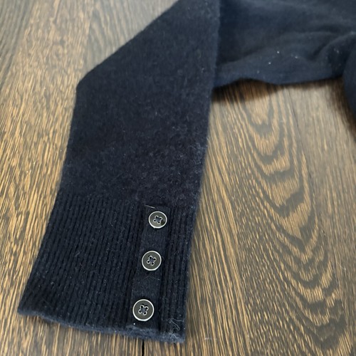 Talbots 100% Pure Cashmere Sweater Black Long Sleeve Petite Casual Size M - Picture 3 of 6
