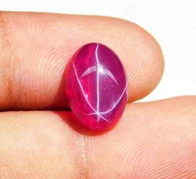 6 Rays 9.0 Ct RED Star Natural RUBY Cabochon Loose GemstonesST46
