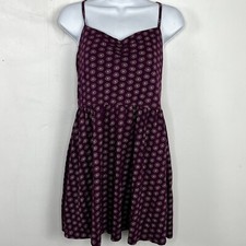 LOFT Petites Sun Dress sz SP Purple Floral Spaghetti Straps Boho Millennialcore
