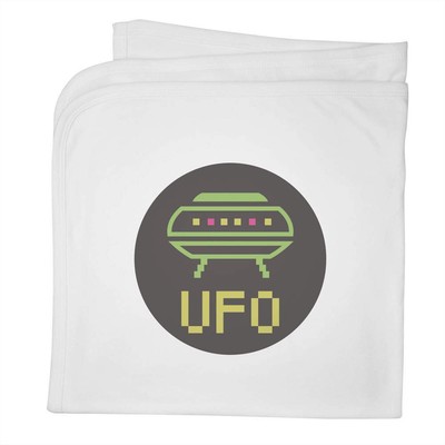 'UFO Pixel Drawing' Cotton Baby Blanket / Shawl (BY00032420)