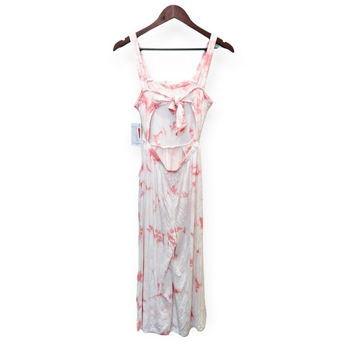 Nordstrom Girls' Size L 10/12 Cut Out Back Tie Back Jumpsuit Tie Dye Pink Lotus - Picture 8 of 8