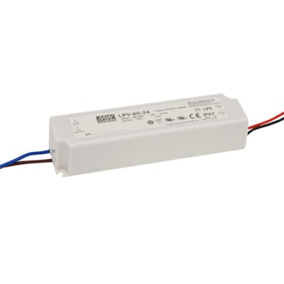 LED-Netzteil 24V 2,5A 60 Watt IP67 Class2 LPV-60-24 MW Mean Well