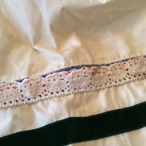 Vtg 70's Handmade Patchwork Pinafore Apron Maxi - Picture 6 of 7