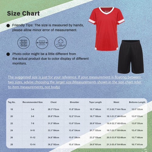 Unisex Kids Tracksuits T-shirt Set Team Outfit Shorts Sportswear Running Suit - Picture 38 of 57