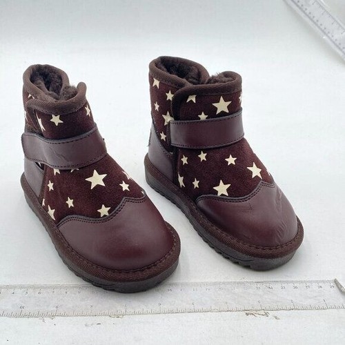 Girls Boys Snow Boots Faux Fur Lined Kids Winter Ankle Shoes for Kids - Picture 3 of 6