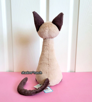Retired Jellycat Iris Siamese Cat Plush Toy Authentic With Dust