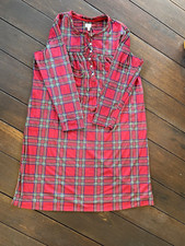 Aria Collection Womens Red Plaid Soft LS Nightgown Gown Pockets Sz XL 16-18